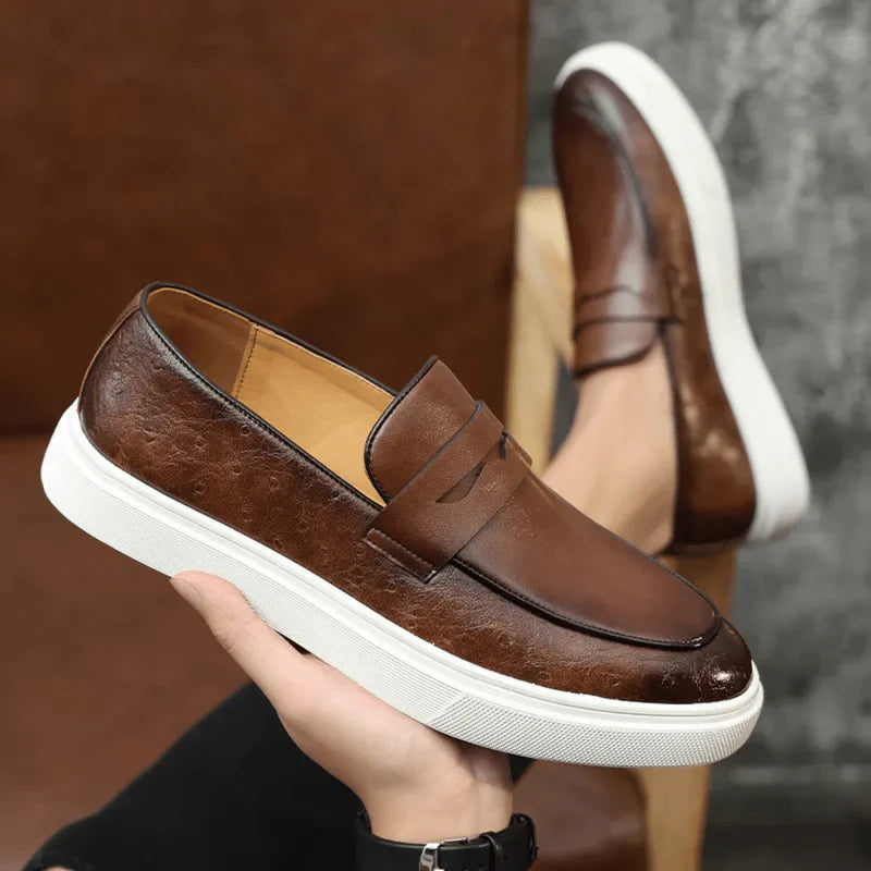 Vacellis® Leather Slip On Loafer