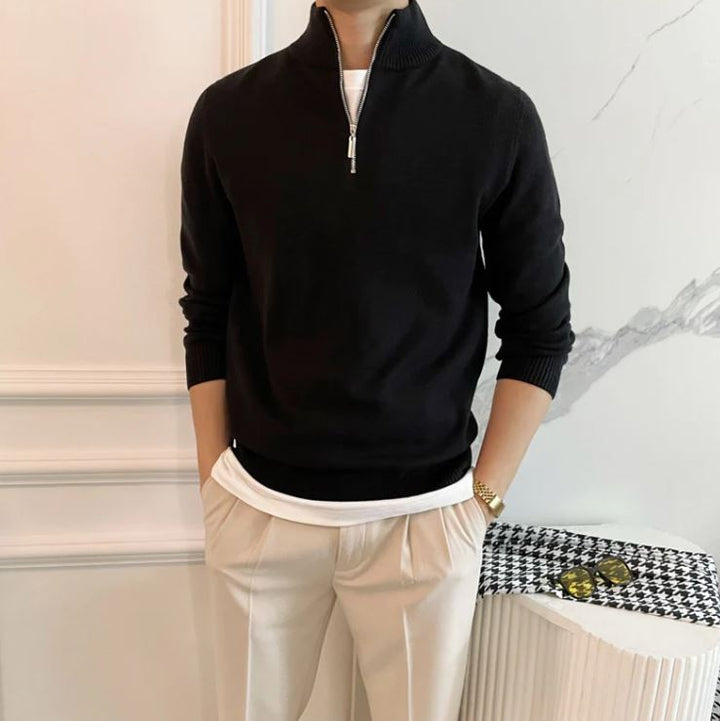 Fine Quarter Zip Sweater