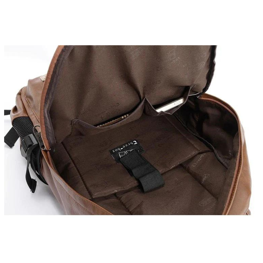 Mochila de cuero de lujo para hombre