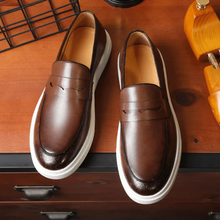 Vacellis® Leather Slip On Loafer