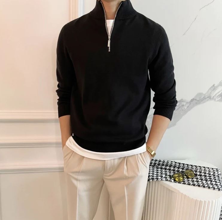 Fine Quarter Zip Sweater