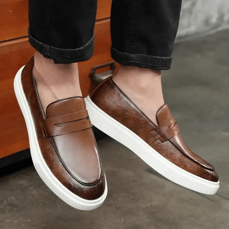 Vacellis® Leather Slip On Loafer