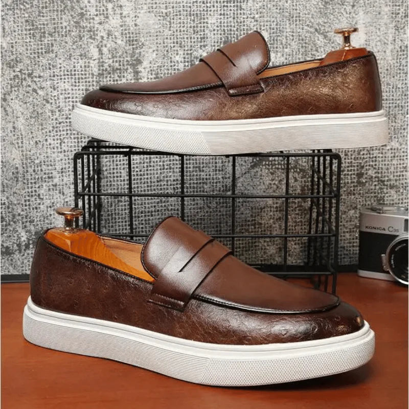 Vacellis® Leather Slip On Loafer