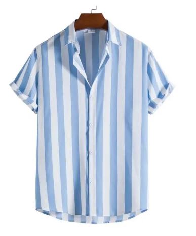 Camisa de algodón a rayas de verano