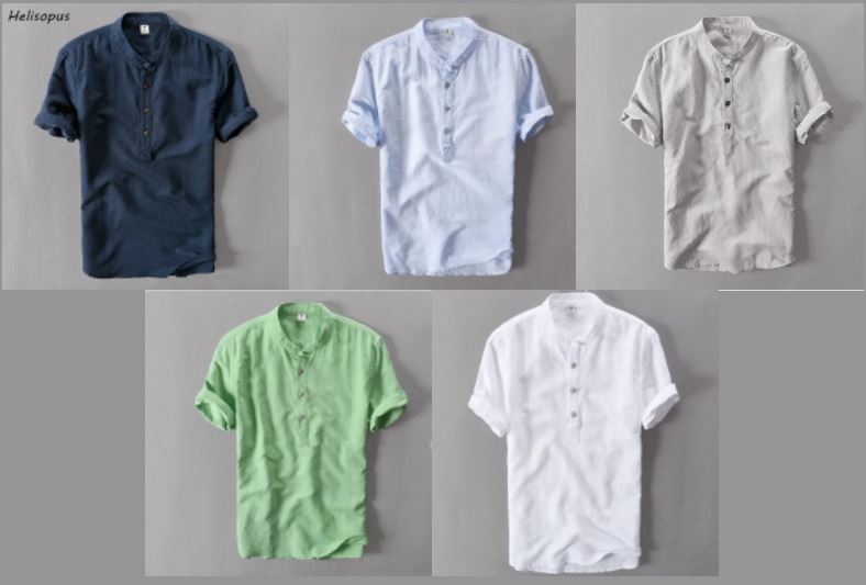 Linen Cotton Short-Sleeve Shirt