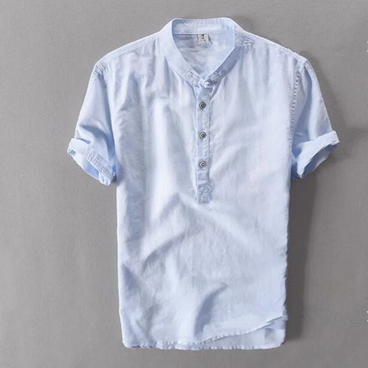 Linen Cotton Short-Sleeve Shirt