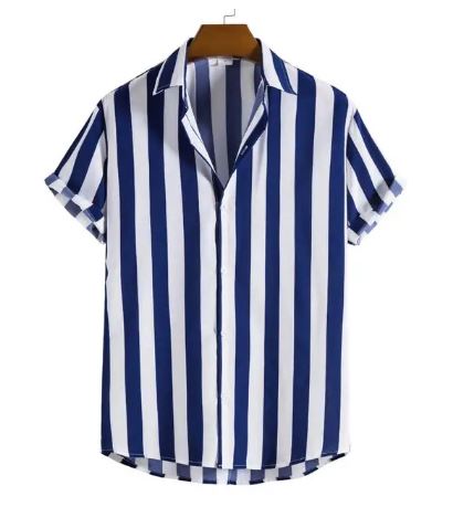 Camisa de algodón a rayas de verano