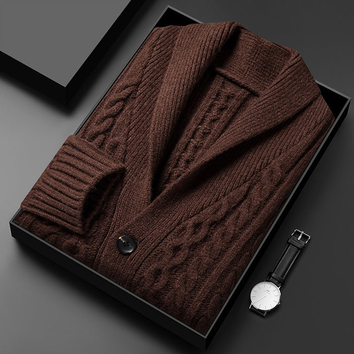 Jacquard Knitted Cardigan