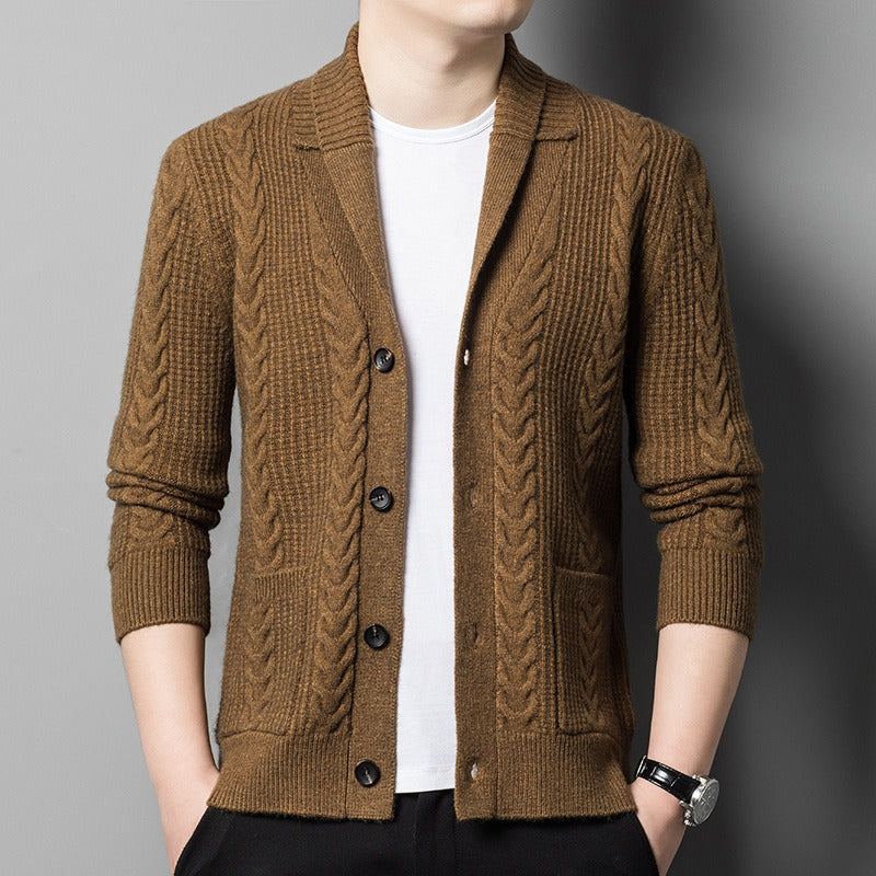 Jacquard Knitted Cardigan