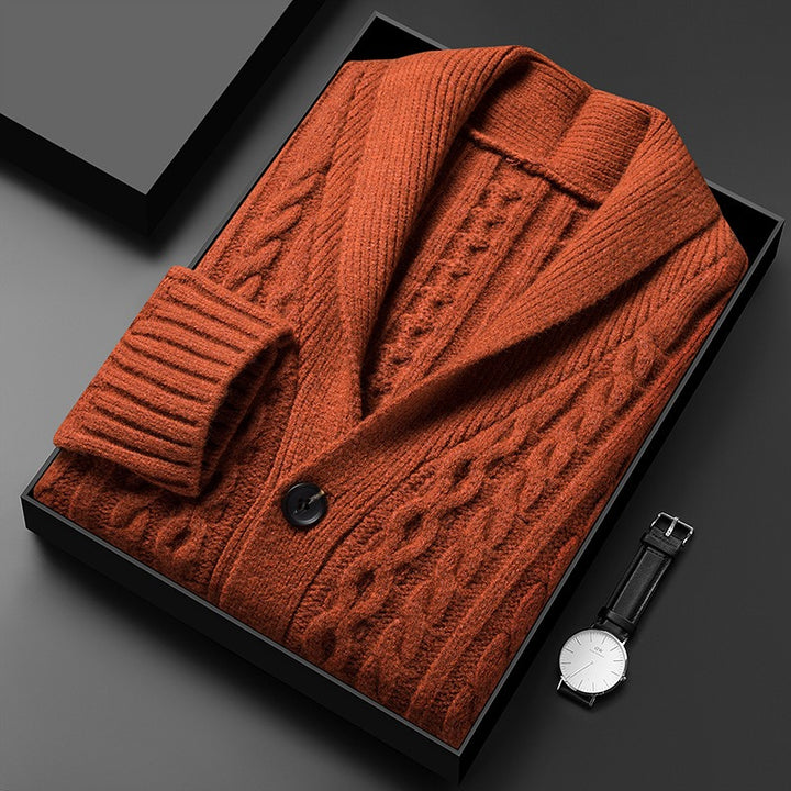 Jacquard Knitted Cardigan