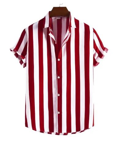 Camisa de algodón a rayas de verano