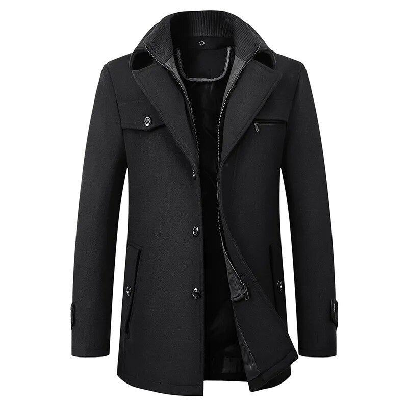 Premium Virgin Wool Overcoat