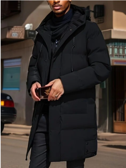 Hooded Mid-length Jacket