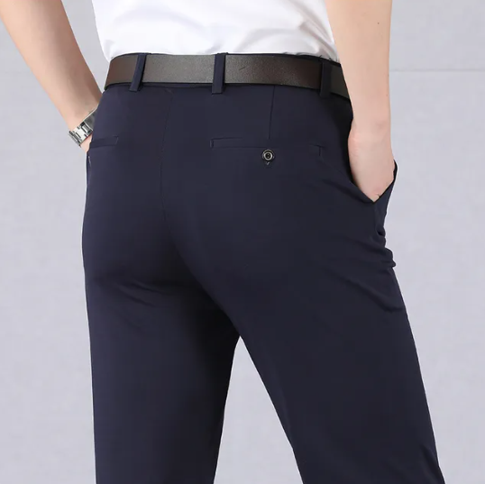 Pantalones clásicos de alto estiramiento para hombre