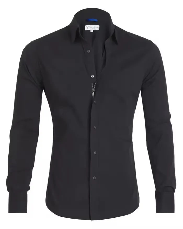 Oxford Stretch Zip Shirt