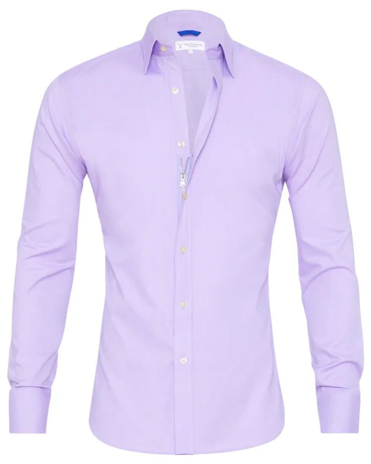 Camisa Oxford elástica con cremallera 